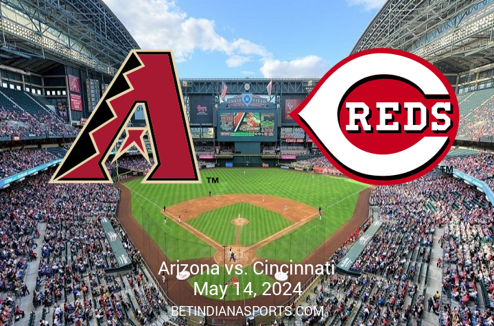 Cincinnati Reds Clash with Arizona Diamondbacks at Chase Field on May 14, 2024